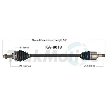 Surtrack Axle Cv Axle Shaft, Ka-8018 KA-8018